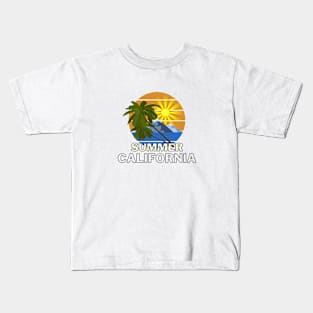 Californian summertime t-shirt design Kids T-Shirt